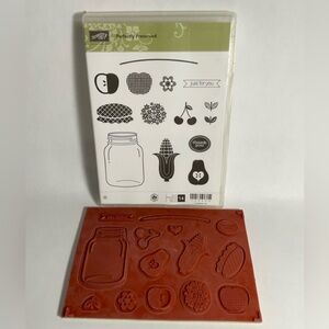 Stampin Up Perfectly Preserved Rubber Stamp Set #126692  14 Stamps Mounted